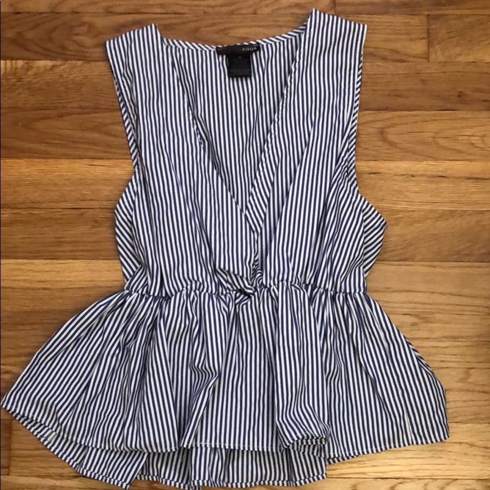 Aqua peplum top